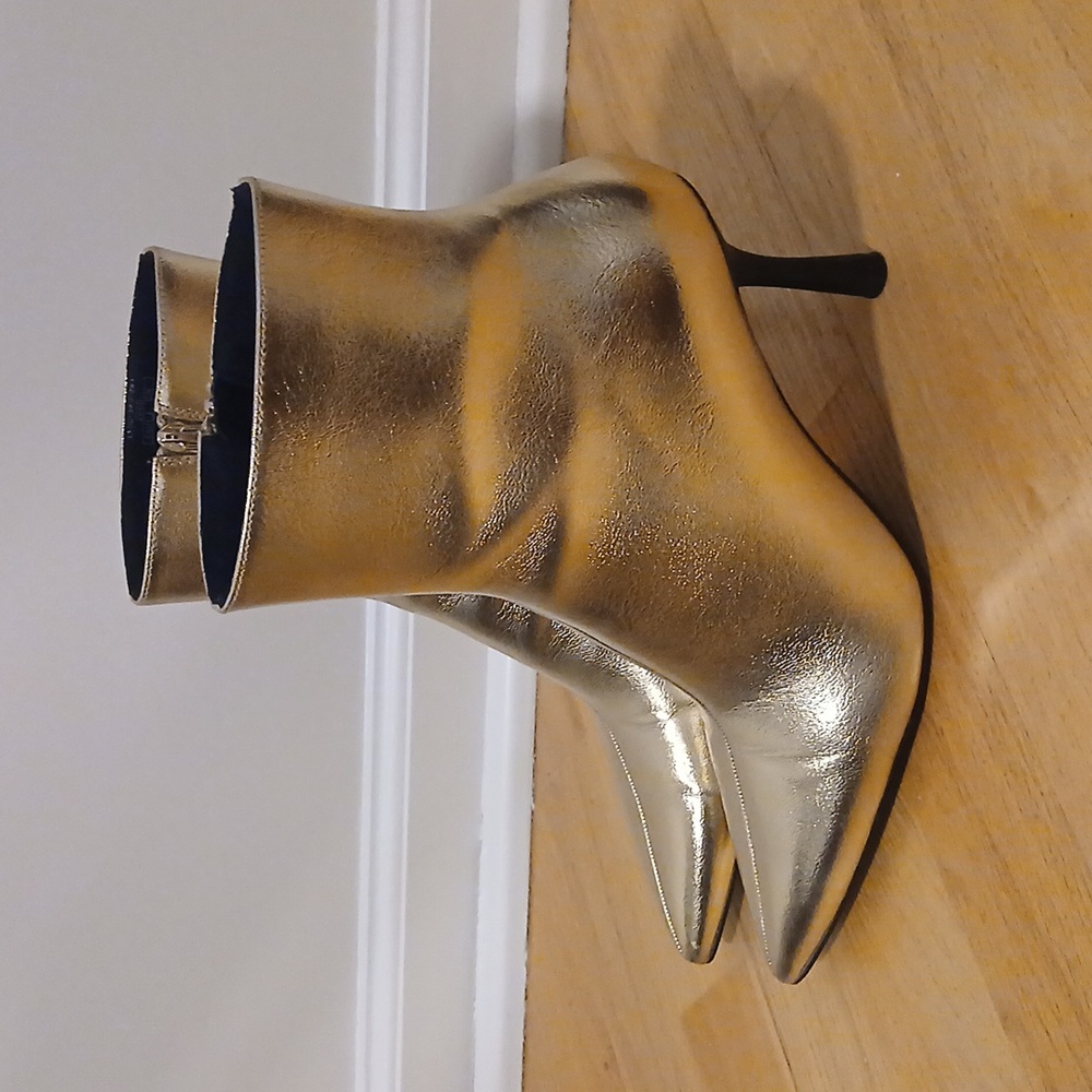 Gold Metallic Booties